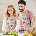 thumbnail image 3 of Pioneer Flower Floral Print Pattern Apron for Women and Men, Cotton Linen Waterproof with Pockets, Adjustable, 33x27 Inch for Kitchen, Gardening, BBQ, Salon, 3 of 6