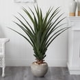 thumbnail image 5 of Nearly Natural Spiked Agave Artificial Plant in Sand Colored Bowl (Indoor/Outdoor), 5 of 6