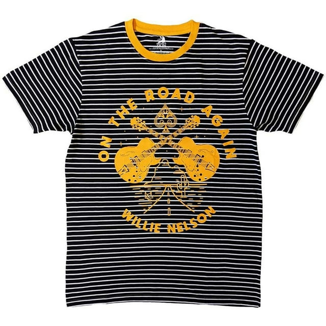 Willie Nelson Adult On The Road Again Ringer T-Shirt