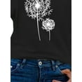 thumbnail image 4 of DYMADE Women Printed Loose Pullover Round Neck Long Sleeve Versatile T-shirt Top, 4 of 4