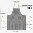 thumbnail image 2 of 2 Pack Kitchen Cooking Aprons, Adjustable Soft Chef Apron with 2 Pockets for Men Women (Black/Brown Stripes), 2 of 5