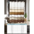 thumbnail image 6 of No Hook Shower Curtain with Snap in Liner,Vintage Country Wood Grain Waterproof Bath Curtain Double Layers with See Through Top Window,Farmhouse Barn Wooden Board Hotel Shower Curtains 72x72in, 6 of 9