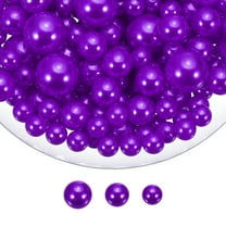 Uxcell 150 Pcs Pearl Bead for Vase Filler, 20/14/10mm Faux Pearl Floating Beads Makeup NO Hole for Candles Centerpieces Table Scatter Wedding Home Decoration(Dark Purple)