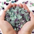 thumbnail image 2 of Sinkoo Polished Gem Fluorite Gravel Rocks Bulk 0.66Lb/300g Natural Tumbled Crystal Chips Decorative Pebbles for Home Decoration & Fish Turtle Tank, Vase Filler, Plants Decor,Diy Crafts, 2 of 6