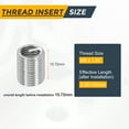 thumbnail image 2 of Uxcell 20pcs Wire Thread Inserts M8 x 1.25 x 2.5D Metric Helical Threaded Sleeve, 2 of 7