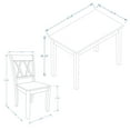 thumbnail image 3 of Glenwillow Home 5PC Dining Set - 48" Wood Table + Dbl X-Back Chairs, 3 of 10