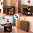 thumbnail image 5 of Mesa Plegable de Madera Bluelander, Café Oscuro, 5 of 5