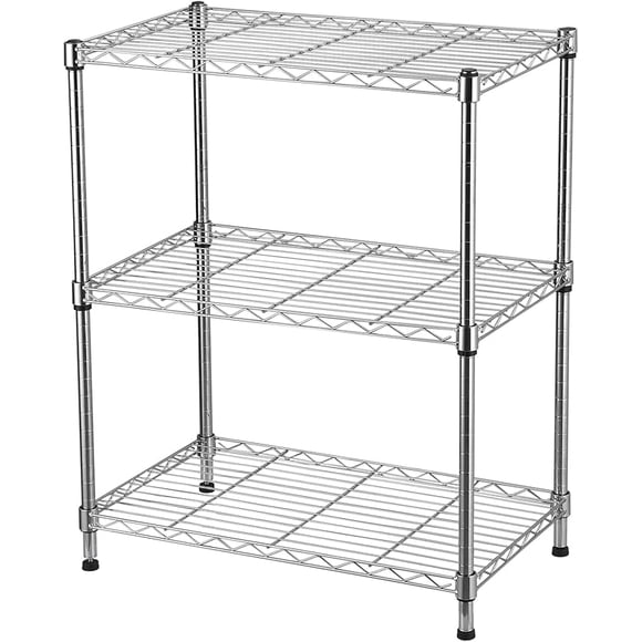 Estante Organizador de Metal de 3 Niveles, Estante Metálico para el Almacenamiento de Productos para el Baño, Cocina, Alacena, Recamara y más, Anaquel Metálico Multiusos para Hogar y Negocio