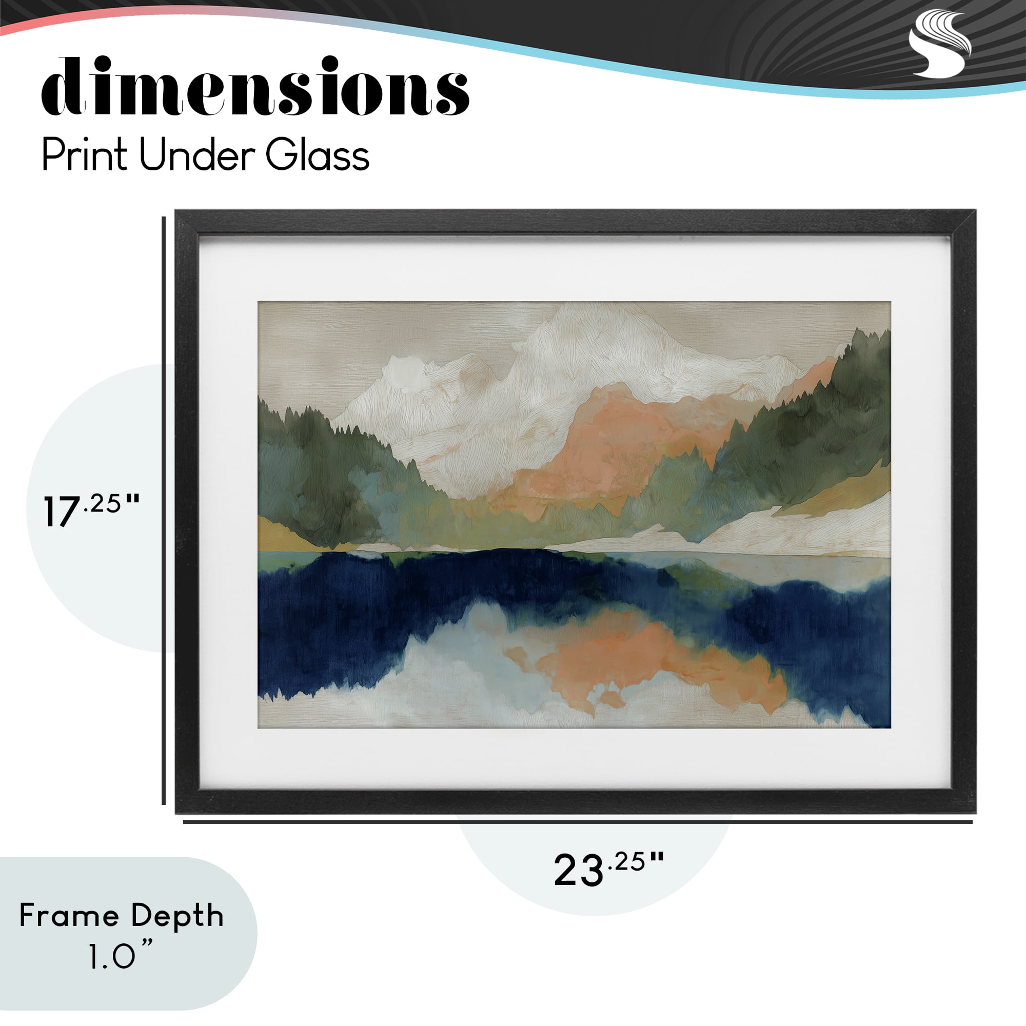 Stupell Industries Alpine Autumn Lake Reflection Black Framed Print Under Glass, design by Chromatic Storm Studio