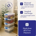 thumbnail image 3 of Homz 31 Quart Heavy Duty Modular Stackable Storage Containers, Clear, 8 Ct, 3 of 7