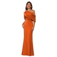 thumbnail image 1 of Vestido Mother of The Bride BITALY naranja satinado 16W, talla grande, 1 of 8