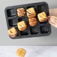 thumbnail image 5 of Molde para pasteles Brownie Molde para muffins rectangular antiadherente de 8 cámaras Utensilios para hornear rubios, 5 of 5