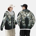 thumbnail image 4 of Disketp Floral Ailes Blanches pour Hommes Protection Solaire Chandail à Capuchon Performance Manches Longues Pêche Extérieur Léger-Moyen, 4 of 7