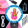 thumbnail image 3 of Sappy Tiki Flamingo inflable de 1,5 m para decoración LED para exteriores, 3 of 6