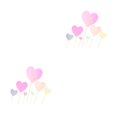 thumbnail image 1 of serony 7pcs/set Cake Topper Heart Shape Wedding Birthday Cake Simple Design Paper Top Decoration pink 2Set, 1 of 6