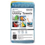 Eurow Microfiber Cleaning Cloths, 5 Colors, 25 Pack