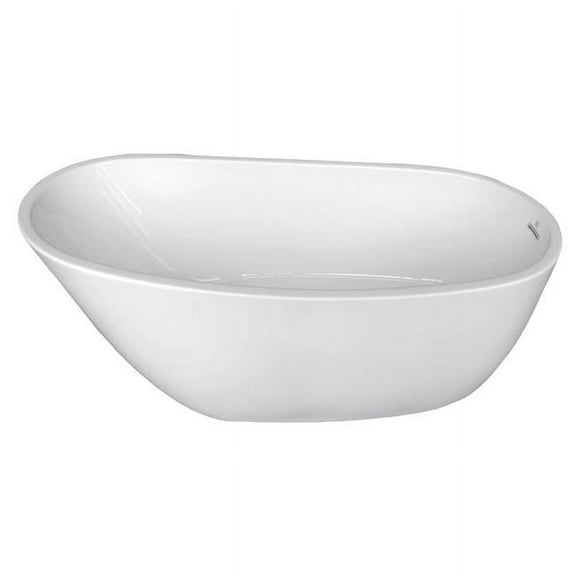 68 in. Aqua Eden Contemporary Acrylic Freestanding Single Slipper Tub
