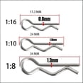 thumbnail image 3 of 100PCS 1:10 1:16 1:8 Universal Car Shell Clip Pin Buckles 02053 86090 85734 R Clips for DIY HSP On-road RC Cars Accessories, 3 of 5