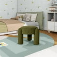 thumbnail image 2 of Pemberly Row 20.5" Round Fully Upholstered Ottoman Moss Green Boucle, 2 of 5