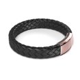 thumbnail image 3 of 18k Rose Gold | Infinity Braid | Leather Bracelet, 3 of 5