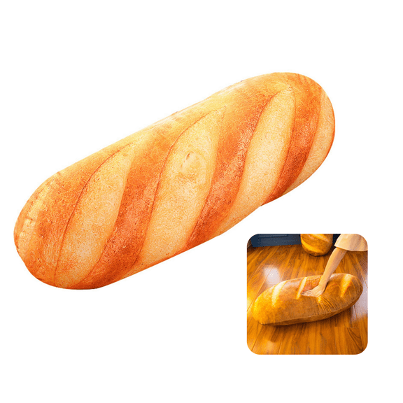 Realistic Long Bread Plush Throw Pillow, Soft Simulation Baguette Food Shaped Cushion, Cute Stuffed Bread Pillow for Sofa Bedroom Decor