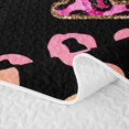 thumbnail image 5 of Erosebridal Teens Bow Letter Monogrammed A Twin Quilt Set,Bling Glitter Print Gradient Leopard Print Twin Coverlet Set for Girls Women, 5 of 7