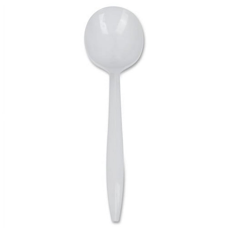 Genuine Joe Medium-weight Spoons - 1000/Carton - White Genuine Joe Medium-weight Spoons - 1000/Carton - White