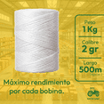 thumbnail image 2 of Rollo De Rafia Blanco TODO PAL CAMPO Calibre 2 Para Amarre | 1 kg, 2 of 4