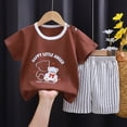 thumbnail image 2 of UAYOTSE Kids & Toddler Boys Pajamas 2 Piece Pjs Set Cotton Sleepwear Short Sleeve Spring Summer Set for 0 6 12 18 24 M,Sizes 3-6 Months, 2 of 4