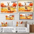 thumbnail image 4 of Designart "Kangaroo Life in Brown and Orange" Animals Framed Wall Art - Modern Farmhouse Brown Kangaroo Bedroom Framed Canvas Wall Art, 4 of 6