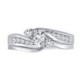 thumbnail image 2 of KATARINA 1/2 cttw Diamond Bridal Engagement Ring with Matching Band in 14K White Gold, 2 of 5