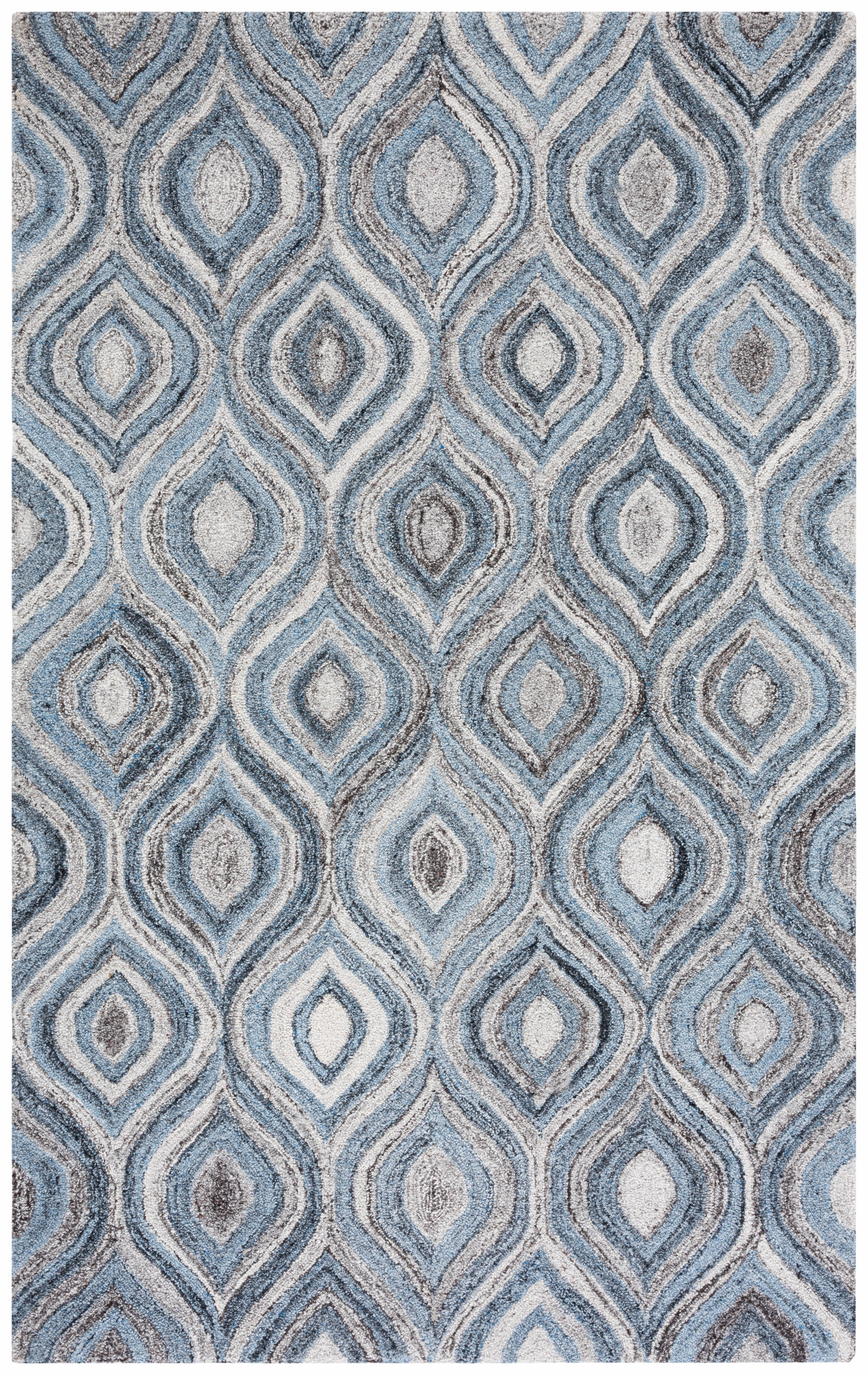 SAFAVIEH Abstract Salima Geometric Area Rug, Gray/Blue, 5' x 8'