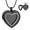 Black, variant on Heart Shaped Memorial Ash Locket Necklace, Custom Engravable Keepsake Pendant with Chain for Ashes, Hair, Mementos
