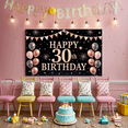 thumbnail image 2 of Festive Theme Happy 30th Birthday Banner Decorative Design Event Banner Party Decor for Birthday Party Indoor Celebration Photo Shoot, 2 of 9