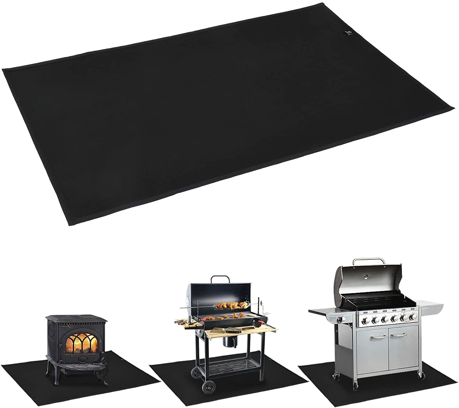 UPTRUST Large Under Grill Mat 60 ×42 Inch for Outdoor Charcoal, Flat