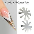 thumbnail image 1 of Manicure French Style Plastic Steel Plate Model G/H Shape French Nail Art Tools Manicure Stainless Steel Template, 1 of 9