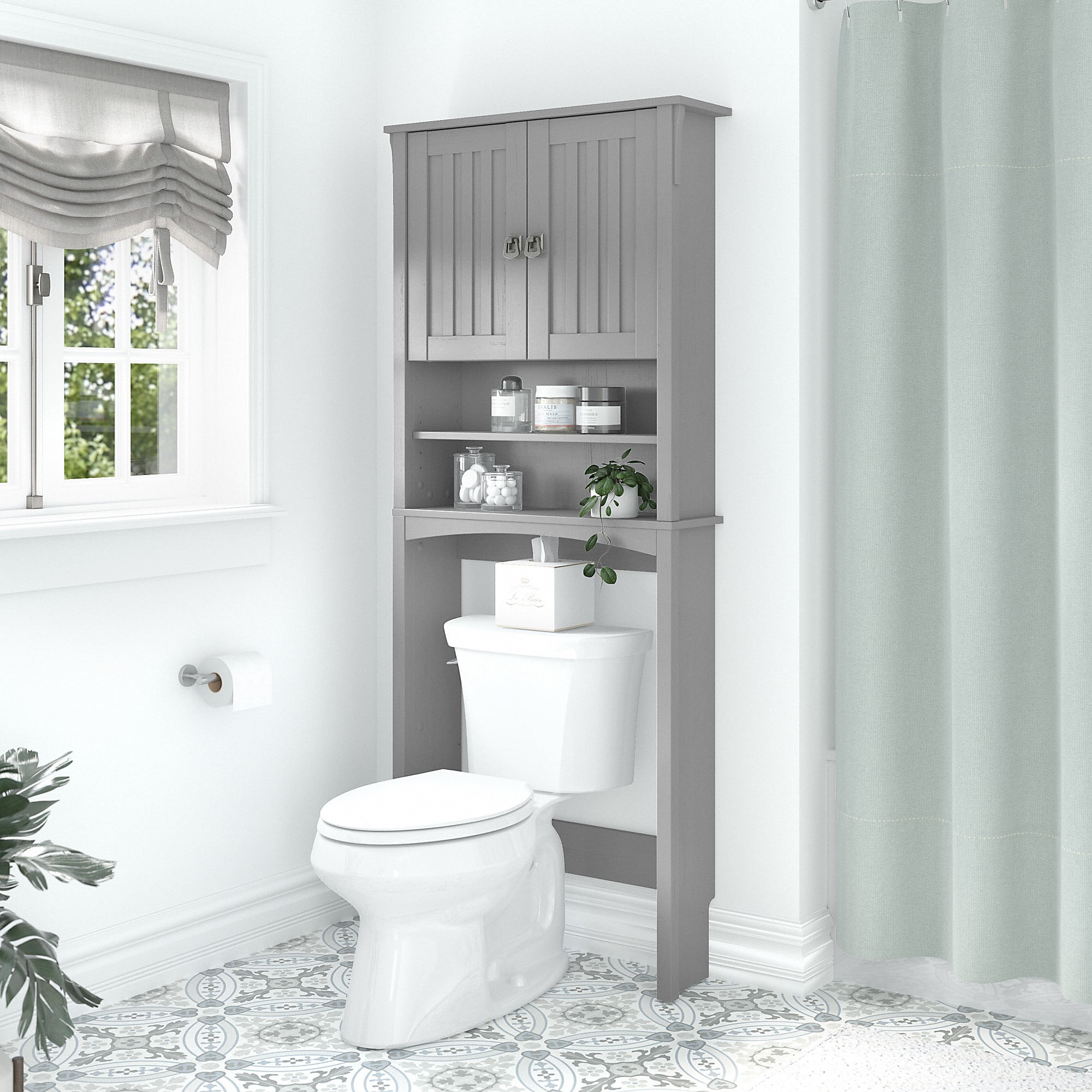 Bush Furniture Salinas Over The Toilet Storage Cabinet Com The Toilet Storage Cabinet, White Over The Toilet Cabinet With Towel Bar