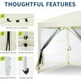 thumbnail image 6 of EastVita 8'x8' Instant Pop-Up Canopy Tent with Removable Mosquito Netting & 2 Zipper Doors, Portable Outdoor Shelter for Camping, Backyard, Picnic with Wheeled Carry Bag, 6 of 7