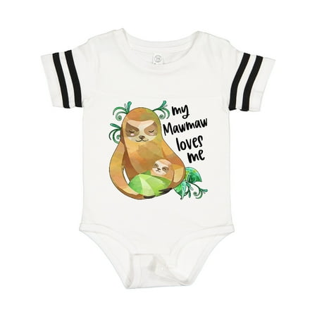 

Inktastic My Mawmaw Loves Me Cute Sloth and Baby Gift Baby Boy or Baby Girl Bodysuit