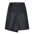 thumbnail image 3 of Ohufall Mini Skirts for Women Fashion Casual High Waist Bodycon Skirt Summer Solid Color Slim Fit Button Zipper Skirts for Women, 3 of 4