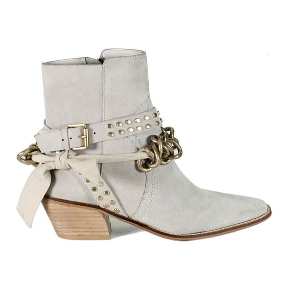 Diba True Womens Paper Lily Chain Studded Snip Toe Zippered  Ankle Boots