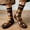 Brown, variant on Summer Saving Clearance AXXD Running Socks Women,Winter Socks Diamond Lattice Middle Tube Stocking Socks