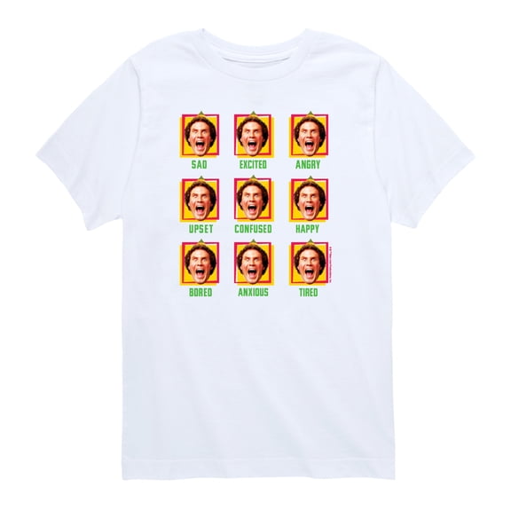 Elf - Faces Of Buddy - Toddler Boys Short Sleeve Graphic T-Shirt