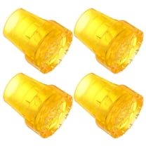 NICEXMAS 4pcs Nonskid Trekking Pole Tips Rubber Yellow Skid Protection Hiking Outdoor Activities