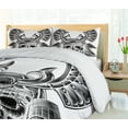 thumbnail image 5 of Ambesonne Japanese Duvet Cover Sets, Vintage Japan, 2-Queen, White Black, 5 of 7