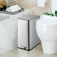 thumbnail image 7 of Garvee 4 Gallon Step Trash Can, 15 Liter Rectangle Slim Garbage Can for Bathroom, Stainless Steel Rubbish Bin with Removable Inner Bucket, Perfect for Kitchen, Office, 7 of 7