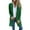 Green, variant on Women's Mid-Length Solid Color Coat - Long-Sleeved Winter Outerwear, Fuchsia, XXL