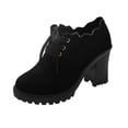 thumbnail image 2 of BONIXOOM Winter Boots For Women High Heel Rubber Slip-On Ankle Winter Black, 2 of 4
