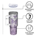 thumbnail image 4 of Butterfly 40oz Tumbler with Handle and Straw, Large Capacity Travel Cup for Hot & Cold Drinks, Double Walled Vacuum Insulated Cup,Birthday Gifts for Women Girls, Spring, 4 of 6