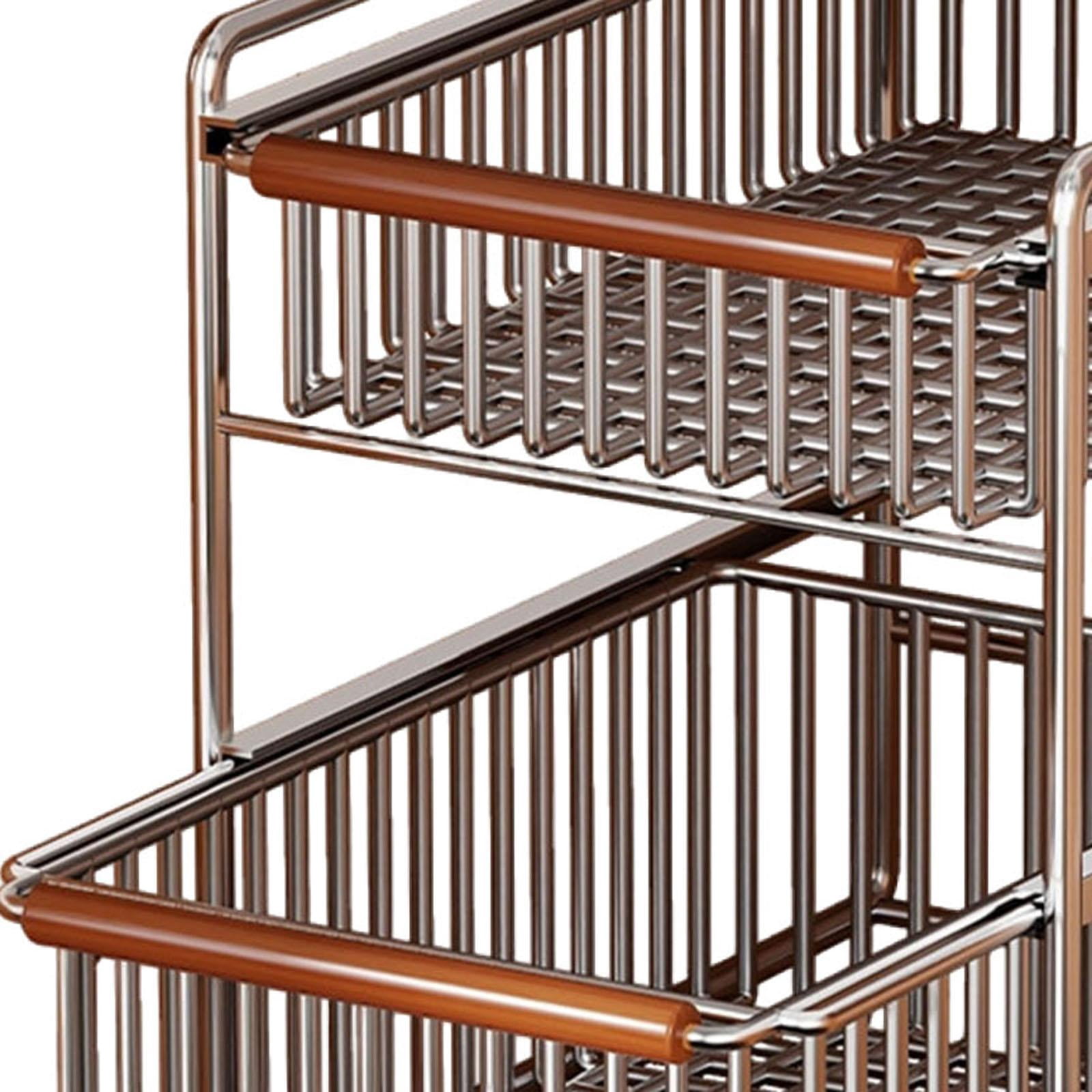 Under Sink Storage Basket Cabinet Organizer Holder Rack 2 Tier Pull Out Design for Kitchen Bathroom Cupboard